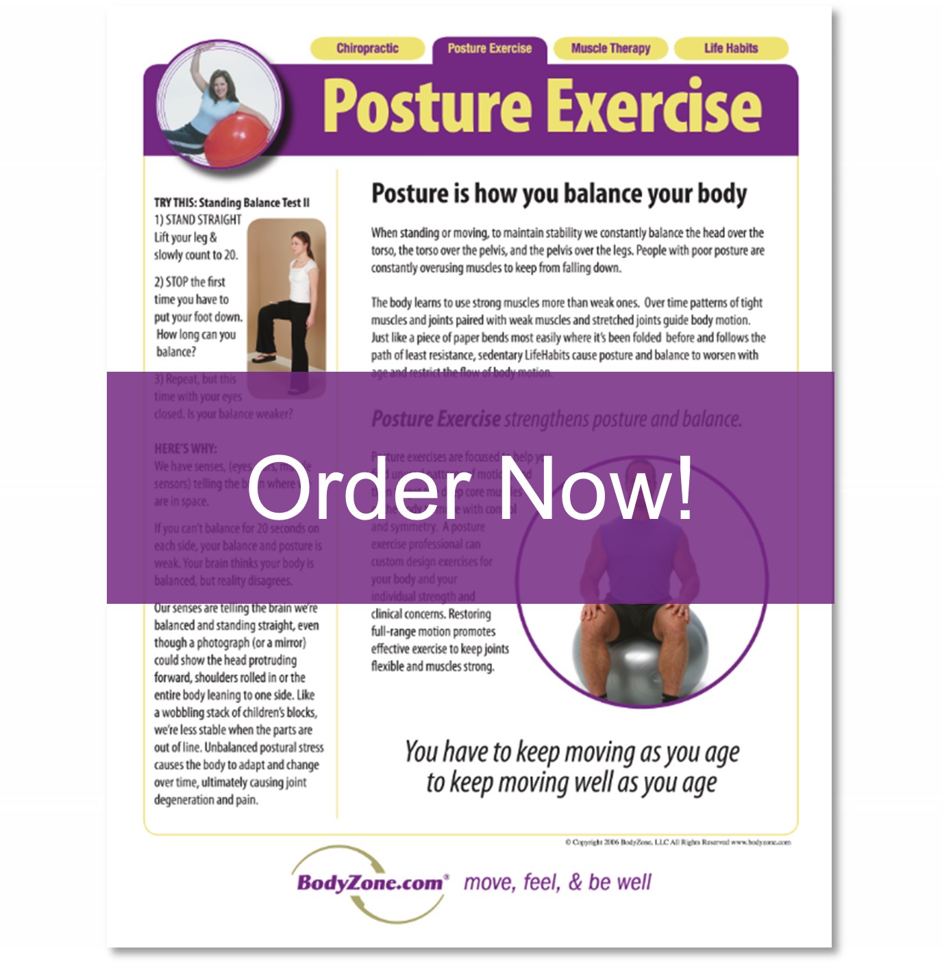 posture exercise poster